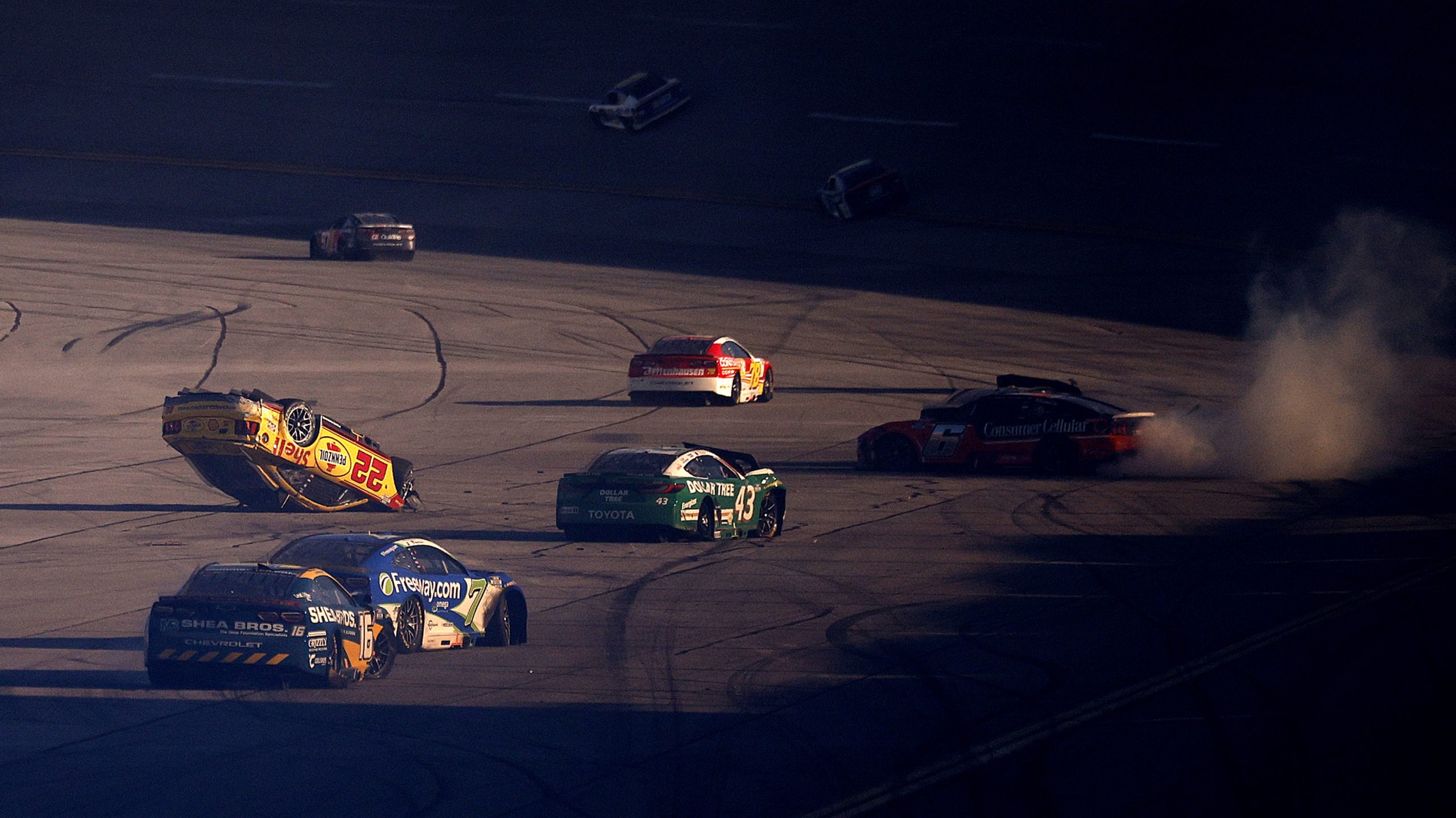 Joey Logano 'happy to be alive' after sliding upside down at Talladega