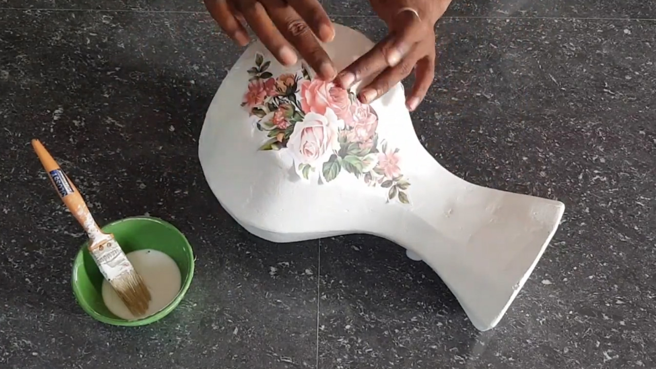 Turn simple cardboard into an expensive looking flower vase