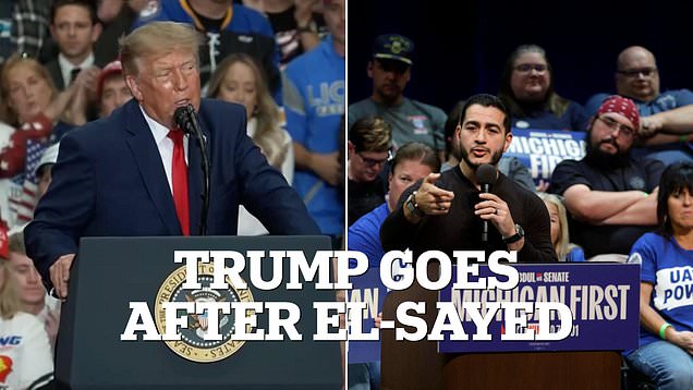 Trump repeatedly attacks El-Sayed over his faith during MI rally
