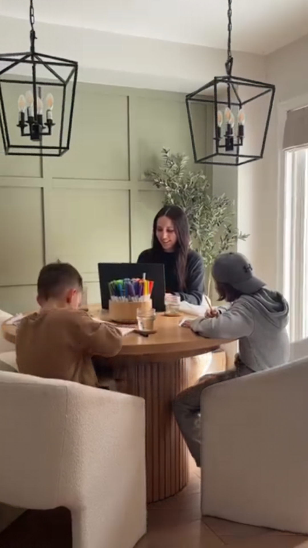Everyday family activities around the Transformer table