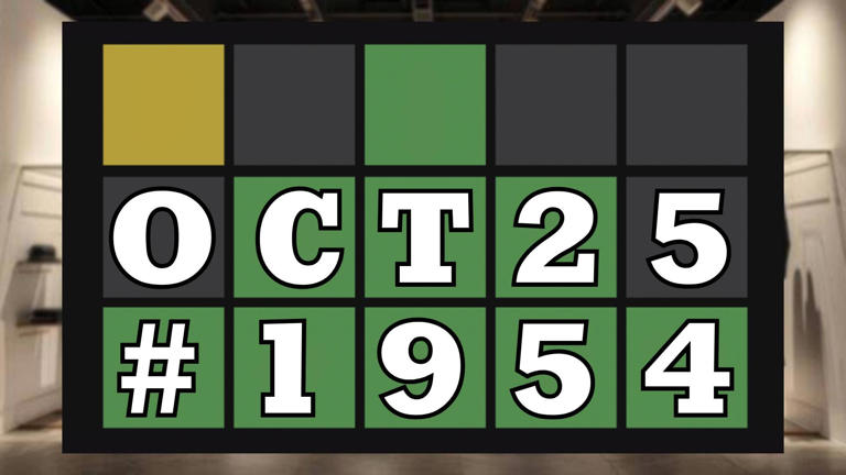 Today's Wordle hints & answer - October 25, 2026 (Puzzle #1954)