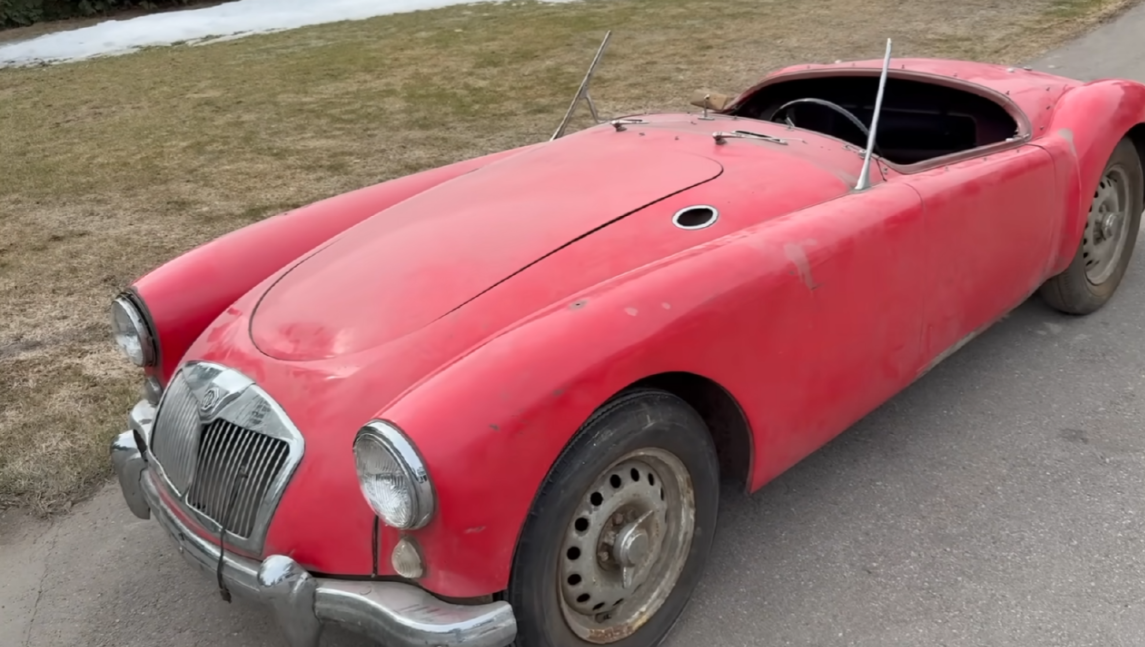 Car stored in a sealed crate for 42 years