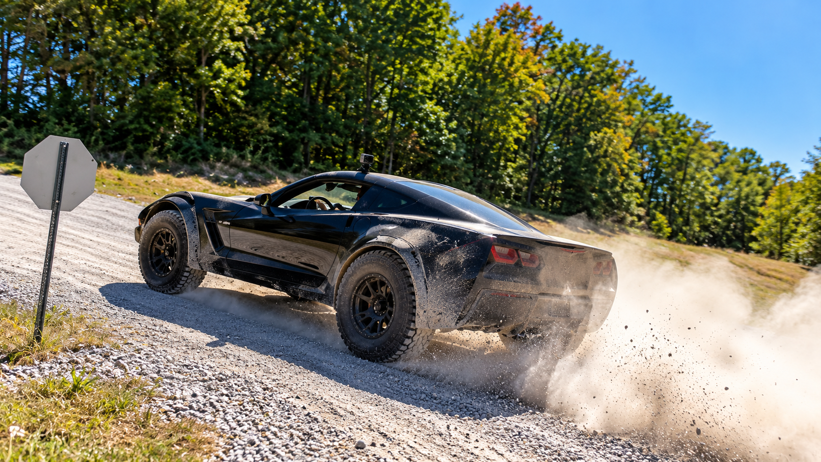 He bought a lifted Corvette with 33-inch tires and took it off-road