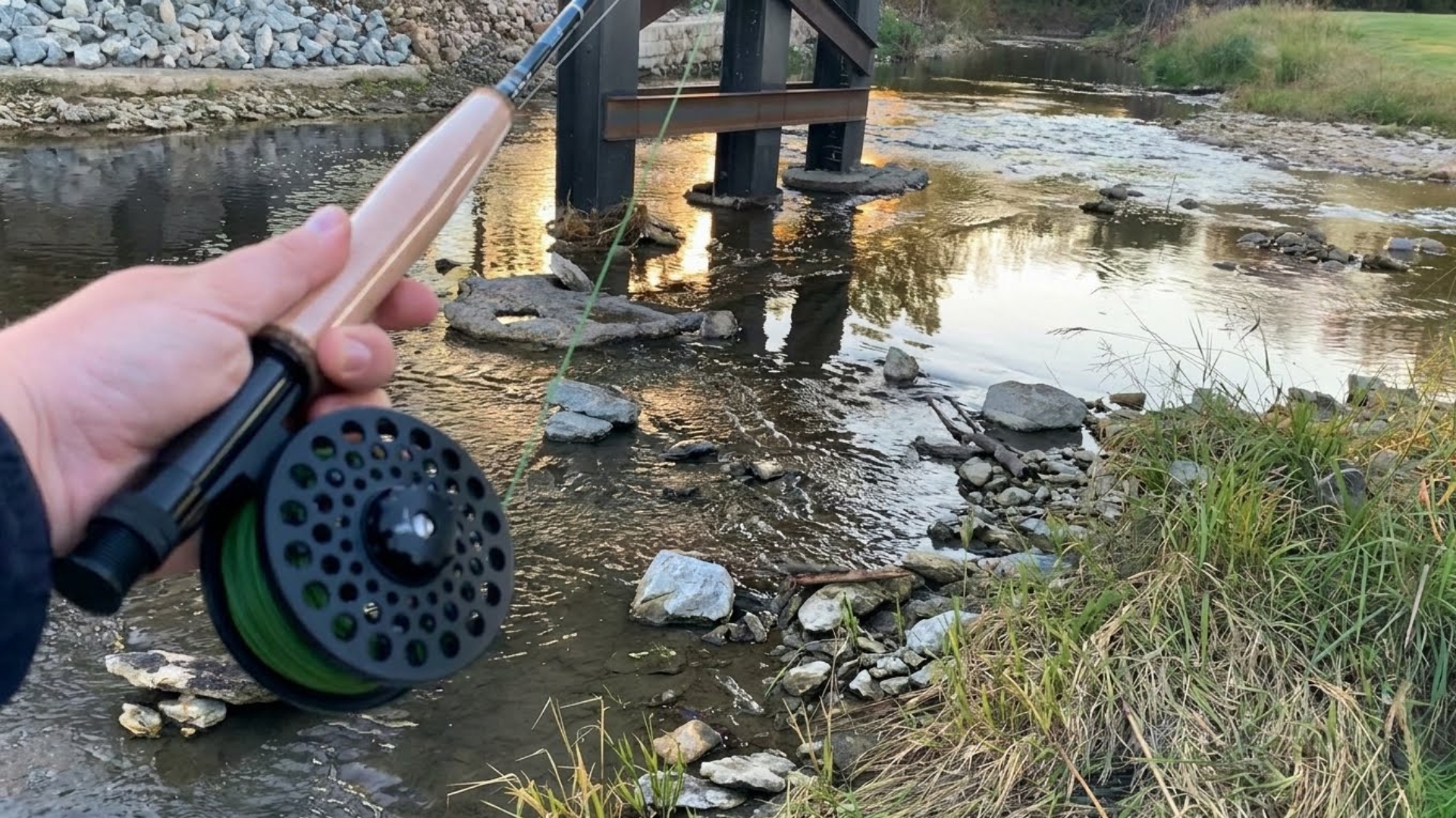Fly fishing in urban creeks around Fort Worth, Texas