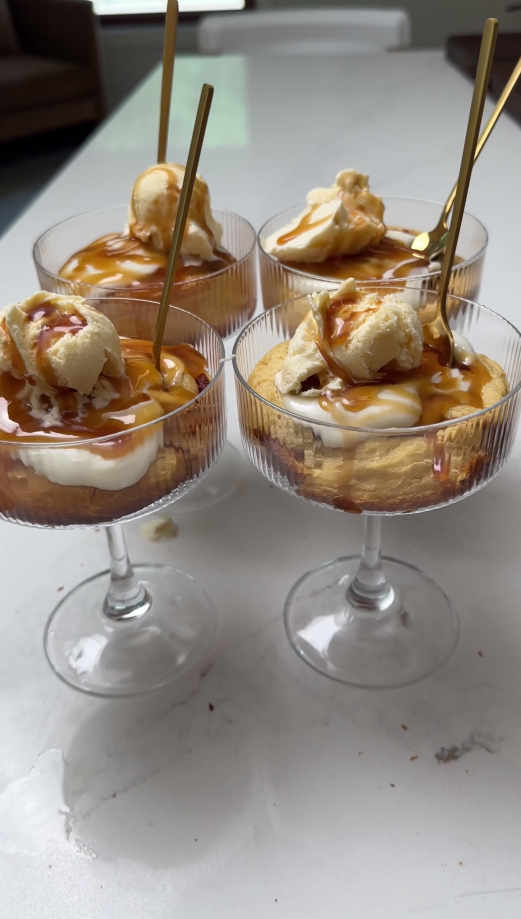 A stylish way to present delicious homemade caramel rolls