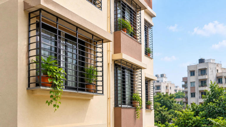 Why do most Indian windows have grills even on upper floors?