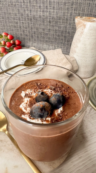 Blended chocolate chia pudding recipe