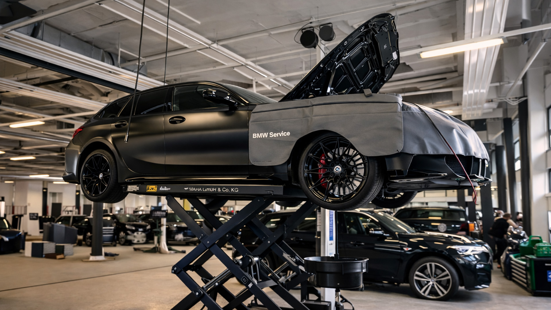 What happens during the first service of a BMW M3 Touring?