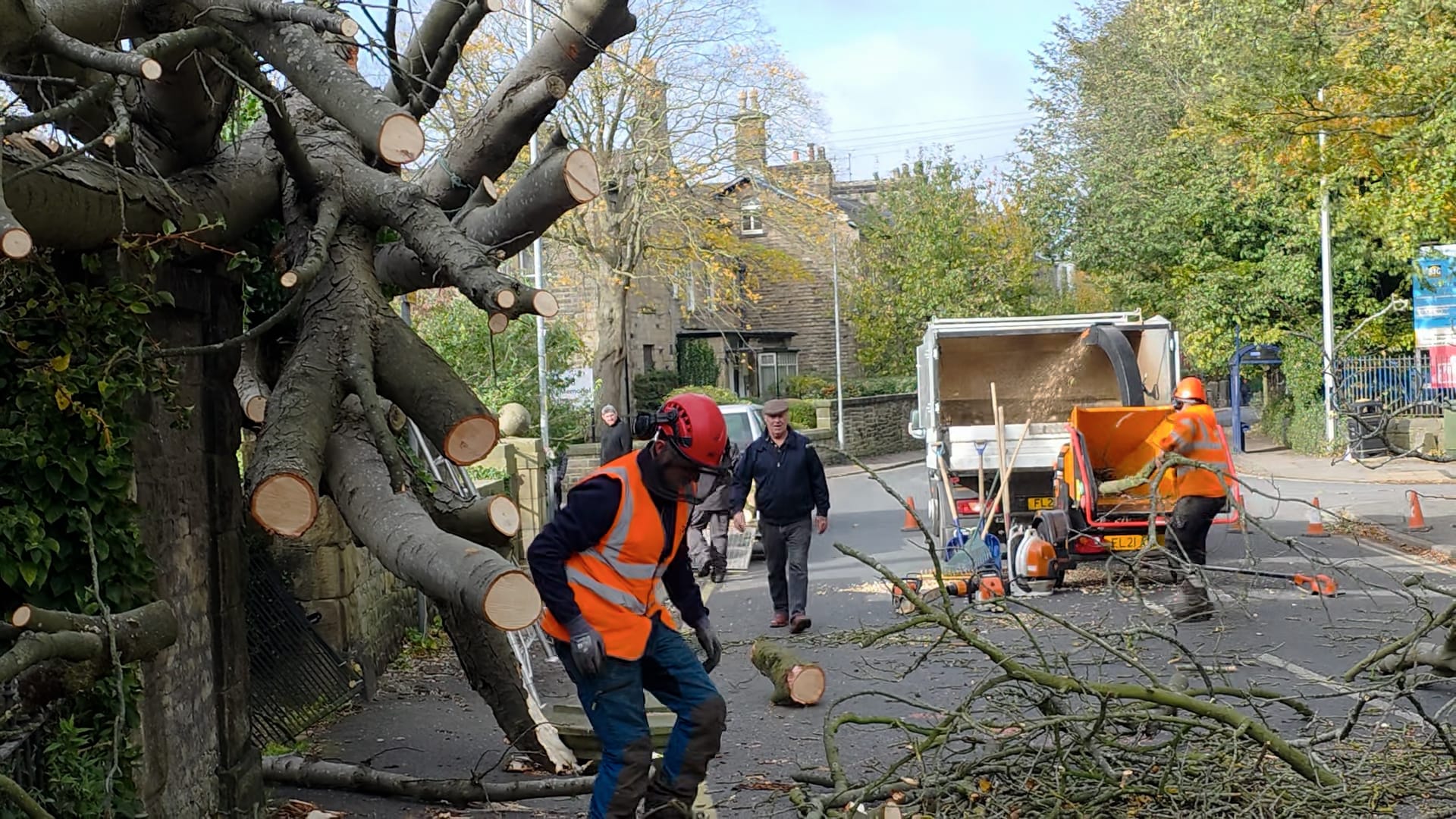 House crushed by chestnut tree during Storm Boelo