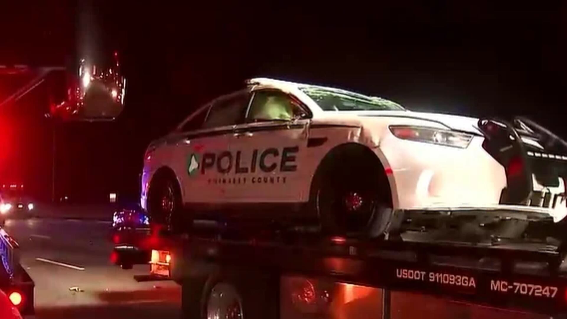 Gwinnett County police cruiser involved in crash on I-85