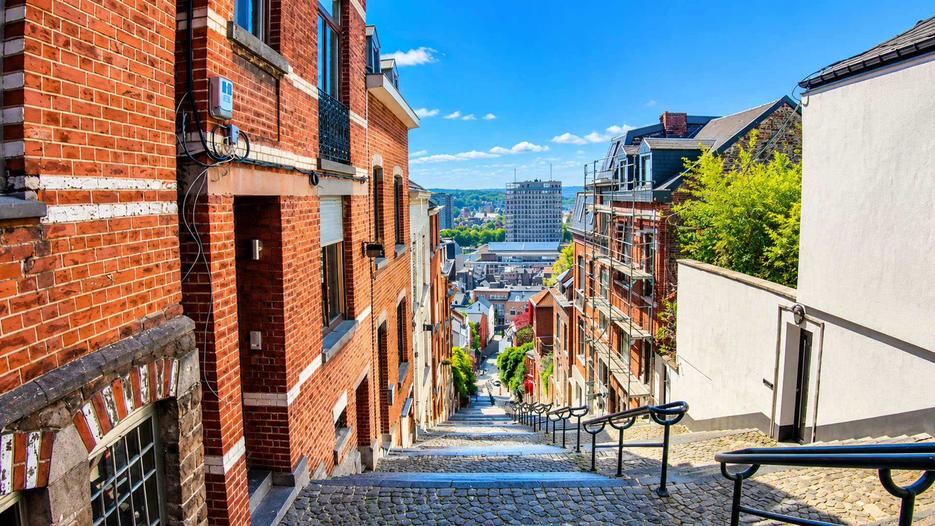 A 374-step staircase cuts through this Belgian city (4K)