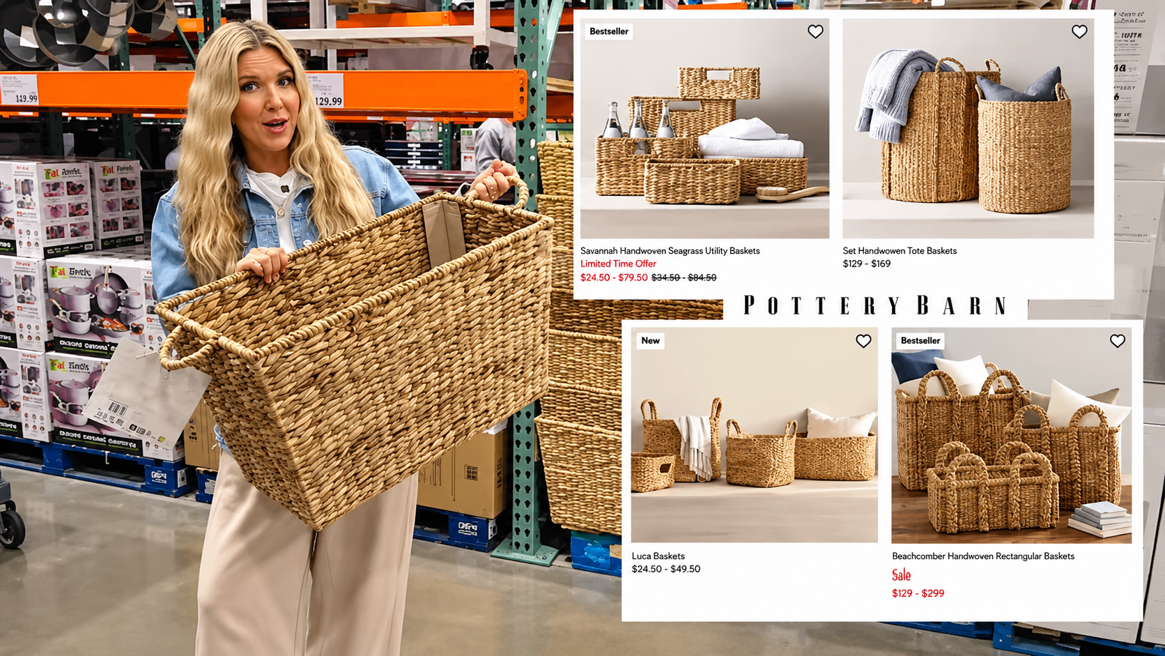 Finding a $19.99 Costco basket that looks like a more expensive Pottery ...