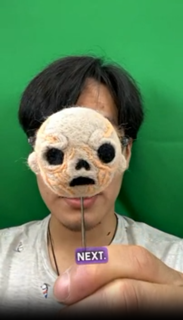 Making a Vecna character with needle felting