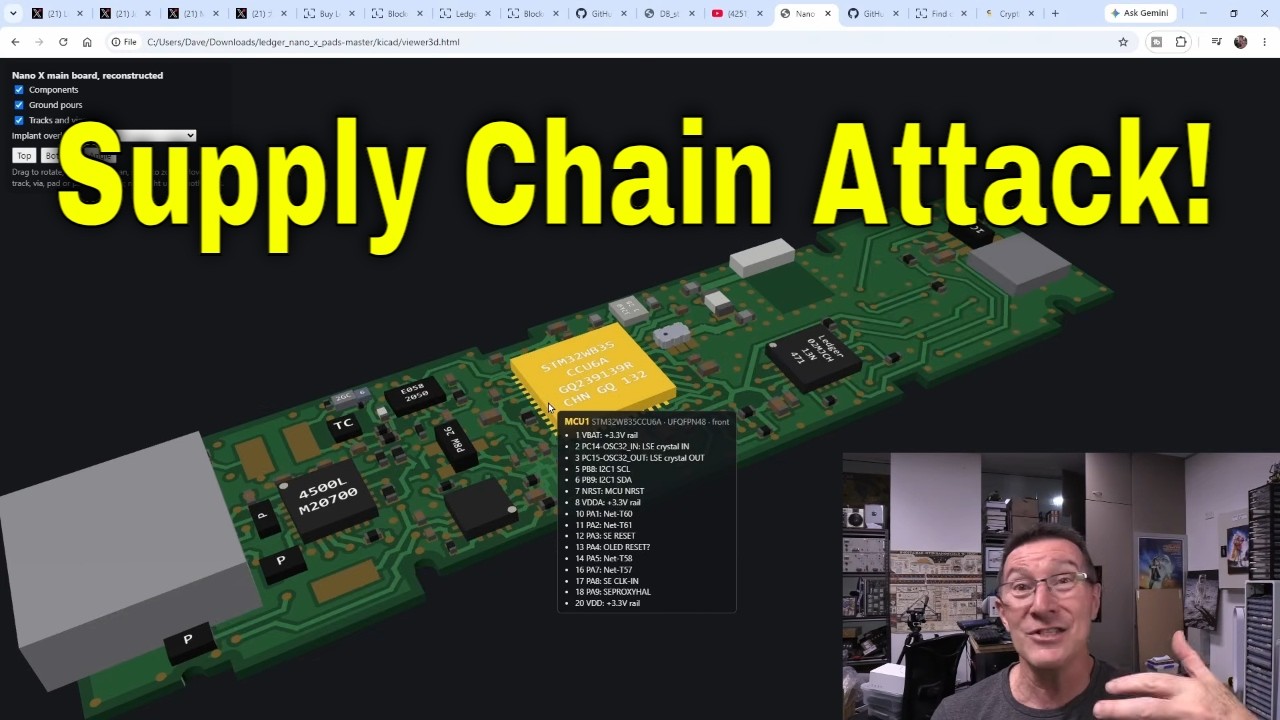 EEVblog 1780 - Ledger hardware supply chain attack examined