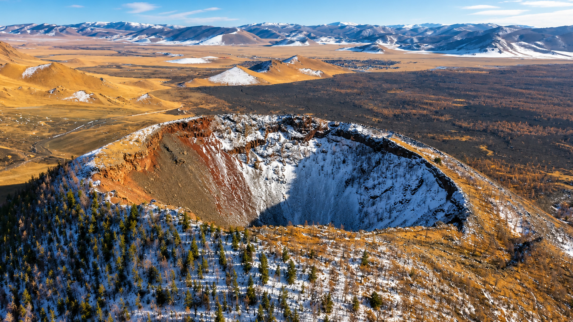 Why is there a giant hole in this mountain?