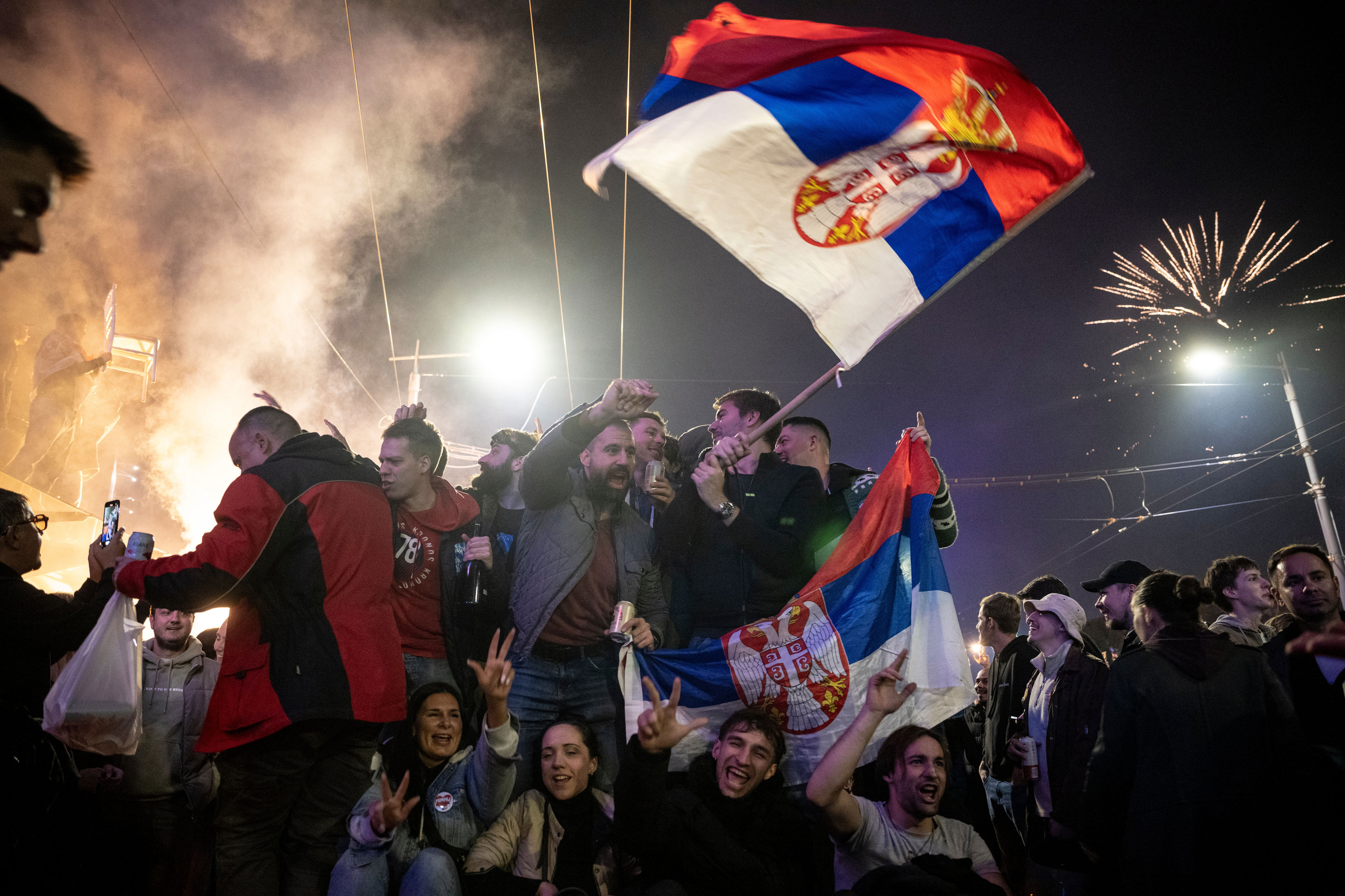 Joy in Belgrade as student-led movement wins in landslide