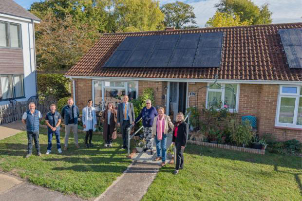 Solar panels installed on 100 Winchester council homes to cut carbon ...