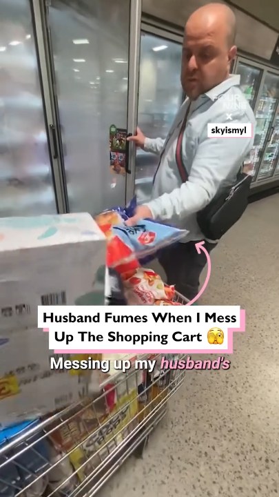 Husband gets angry at supermarket
