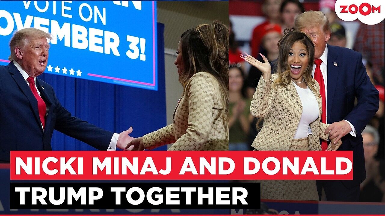 Rapper Nicki Minaj makes surprise appearance at Donald Trump rally in ...