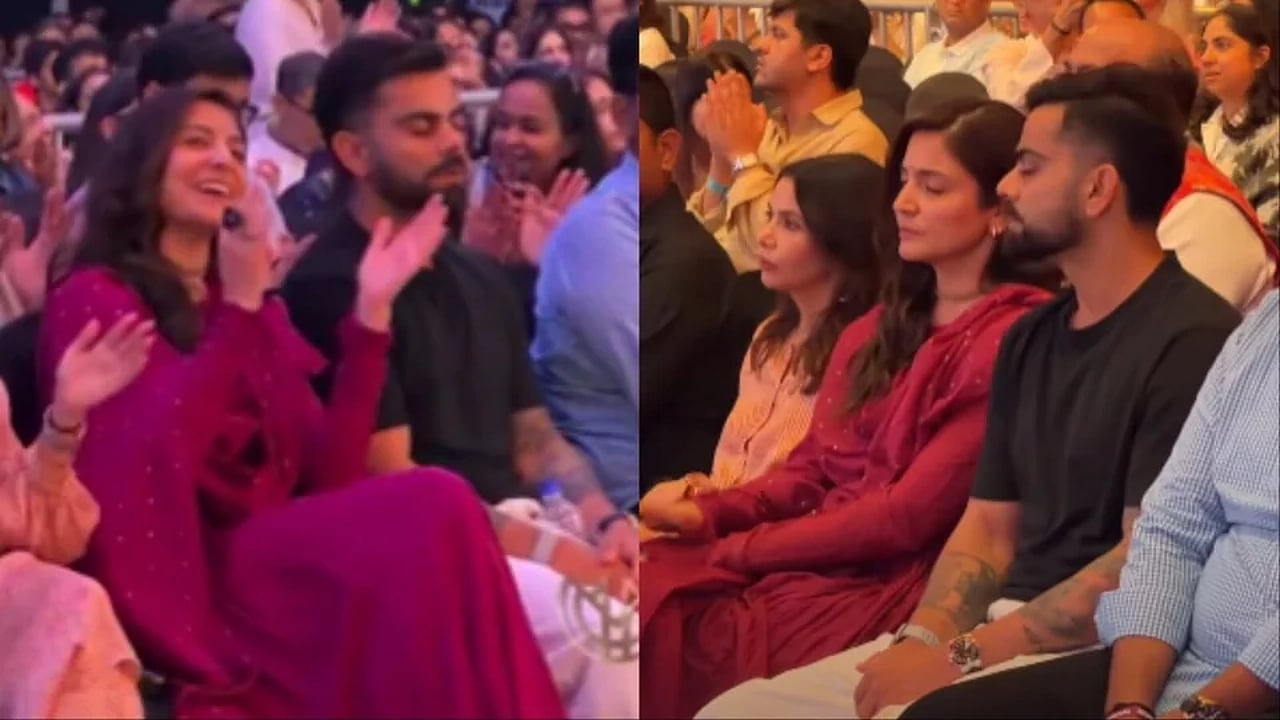 Virat Kohli and Anushka Sharma immerses themselves in Krishna Das ...