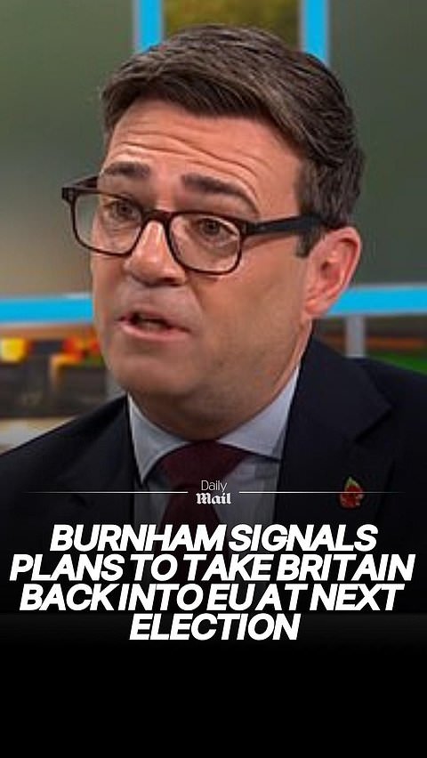 Burnham signals plans to take UK back into EU at next election