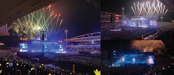 Mỹ Đình đẹp nghẹt thở đêm cuối BIGBANG: Pháo hoa rợp trời, sáng rực