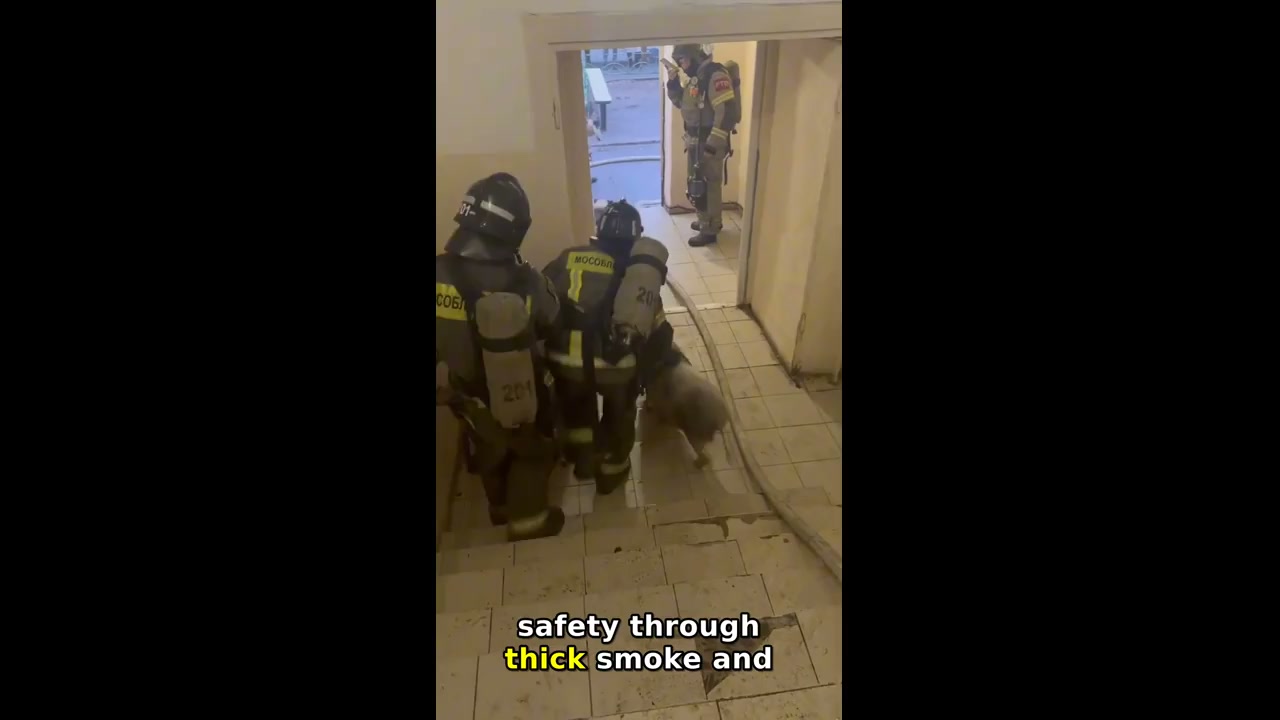 Firefighters help mini-pigs escape from fire in Balashikha