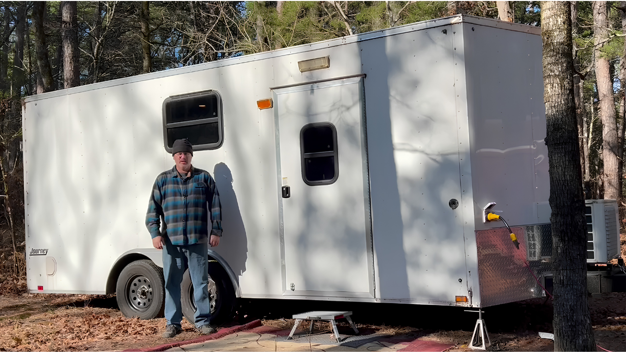 How this cargo trailer became a practical toy hauler camper