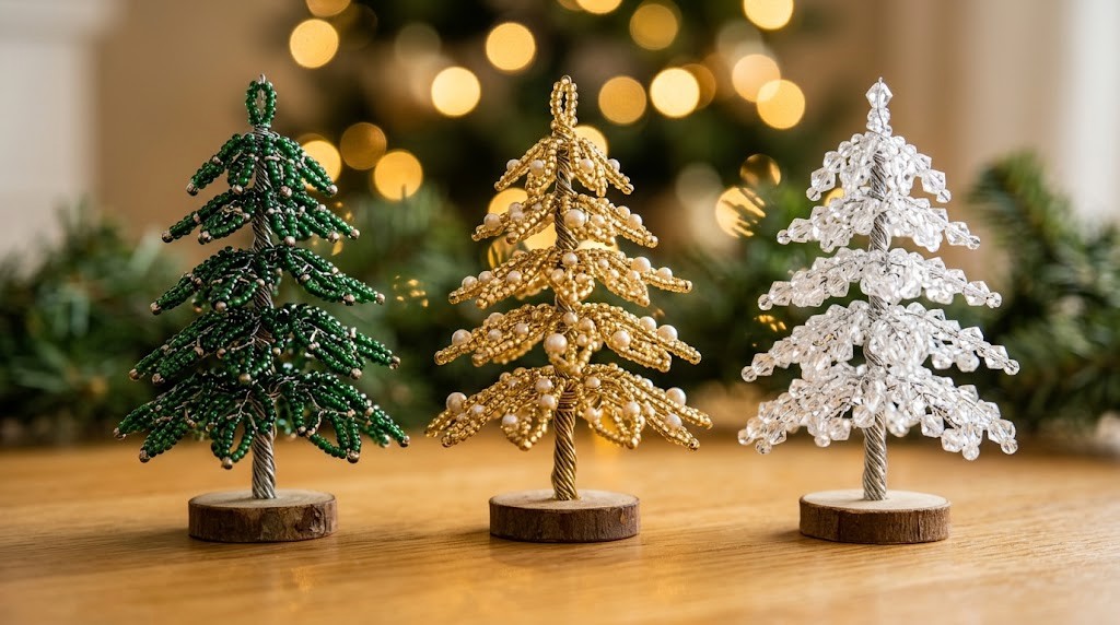 Beaded Christmas trees: 16 sparkly handmade ideas that look way more ...
