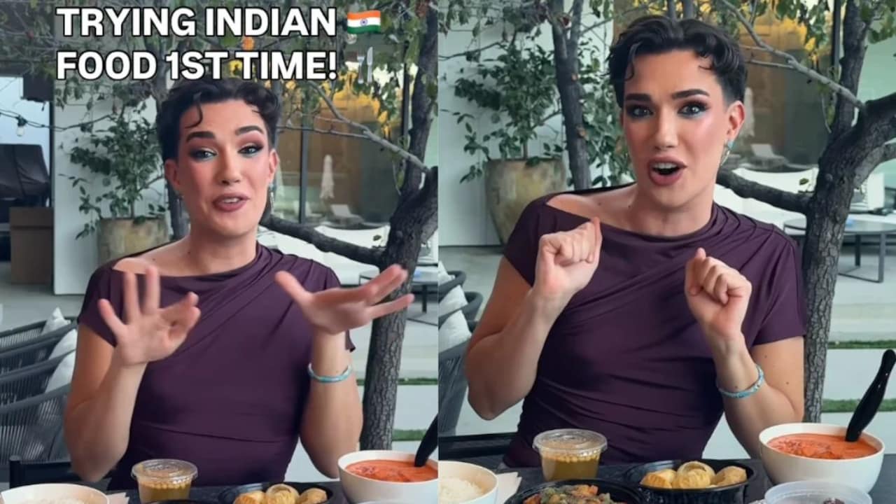 Video: Popular makeup artist James Charles rates Indian food, compares ...