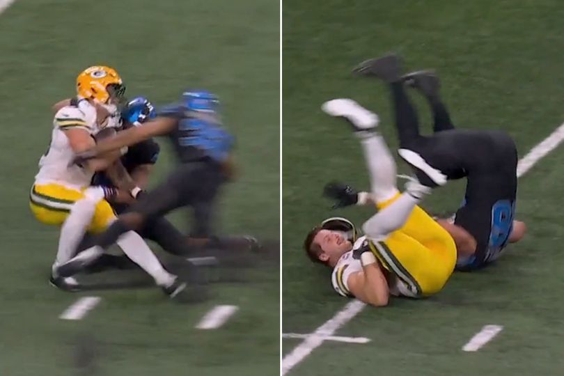 NFL star loses helmet during brutal hit as fans slam dirtiest player in ...