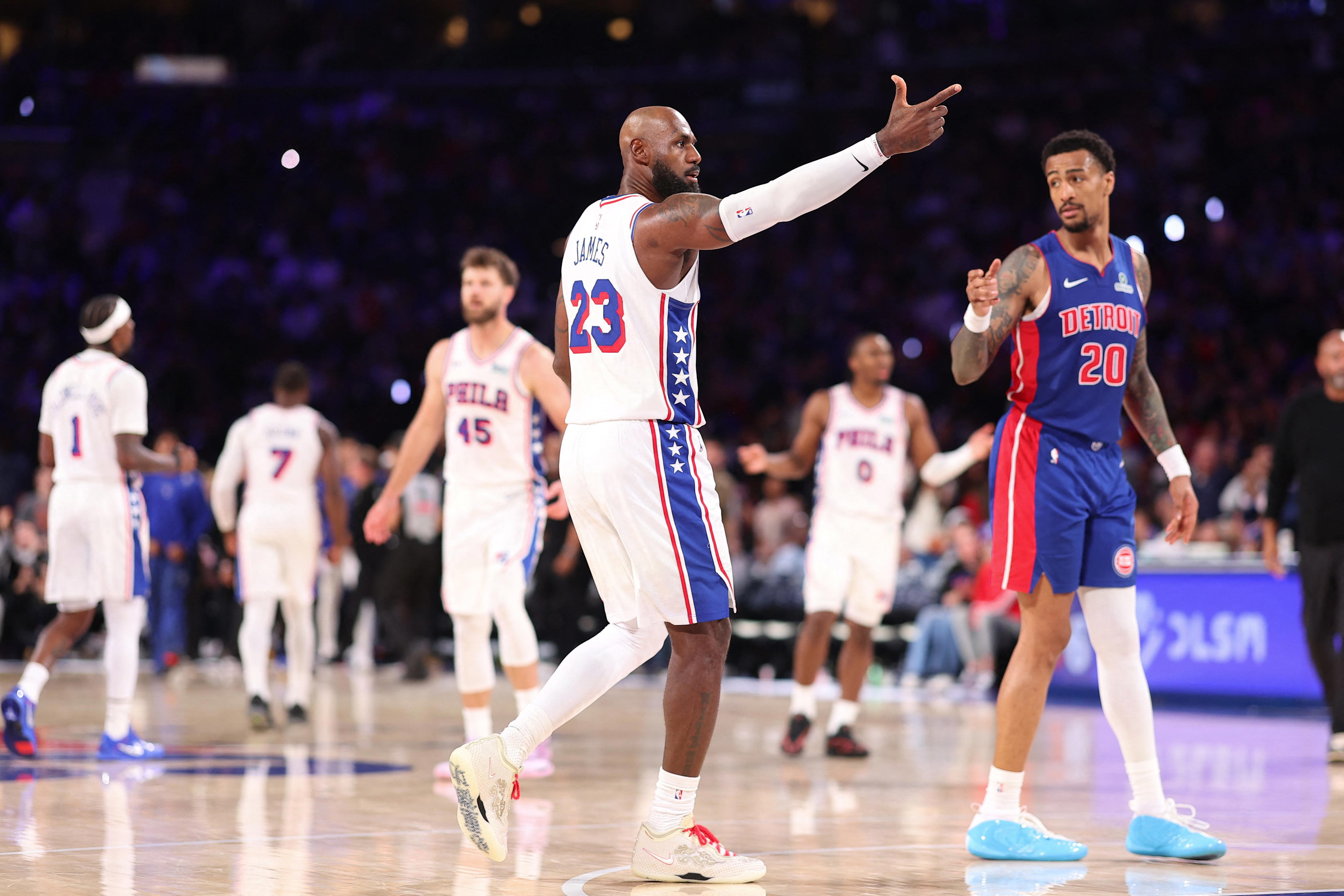 LeBron James discusses 76ers coming up short to Pistons for first loss