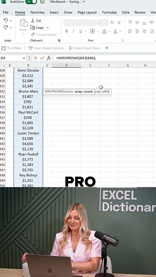 Splitting Excel data into multiple columns