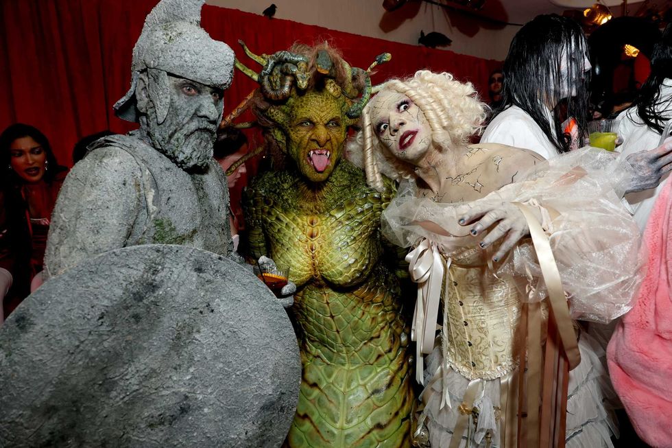We've just got our first glimpse of Heidi Klum's Halloween costume ahead of iconic party