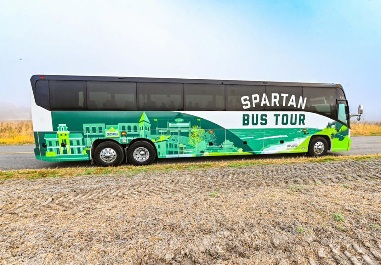 MSU president Guskiewicz begins three-day Spartan bus tour