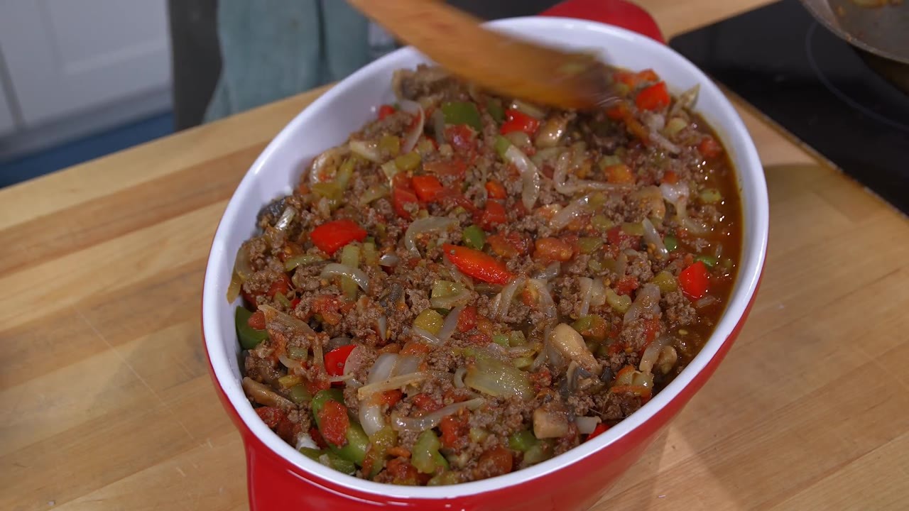 I went to buy chicken, found none, and made a cheesy ground beef ...