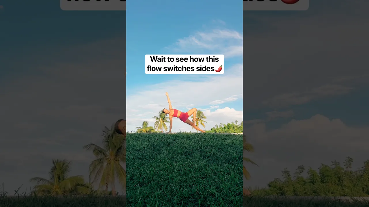 This flow switches sides through side plank🌶️