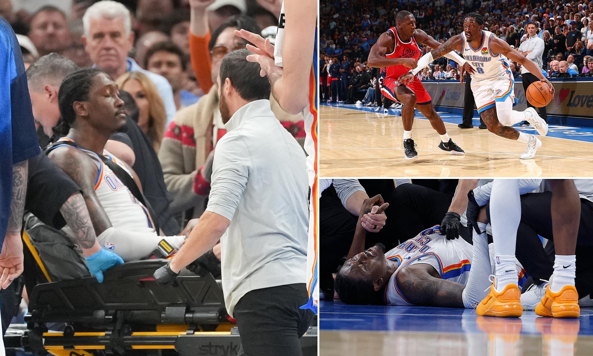 NBA players are left inconsolable after witnessing Thunder star Jalen ...