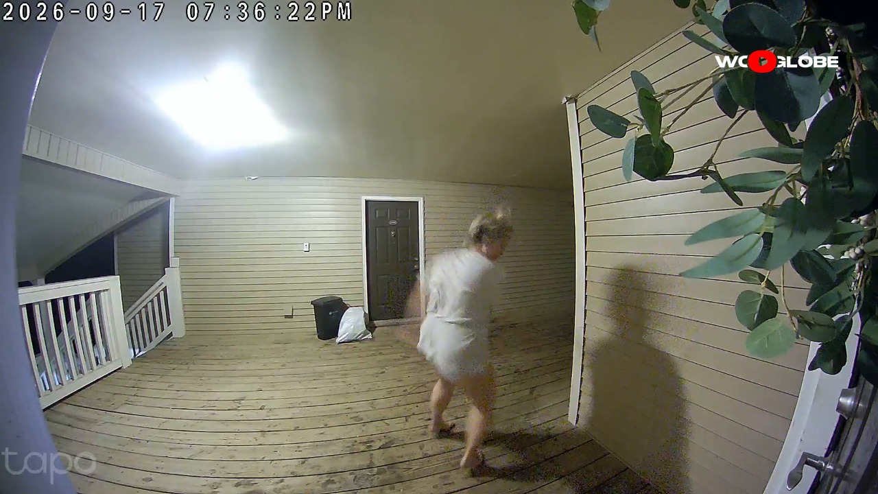 Bug causes a girl to crash into door and panic
