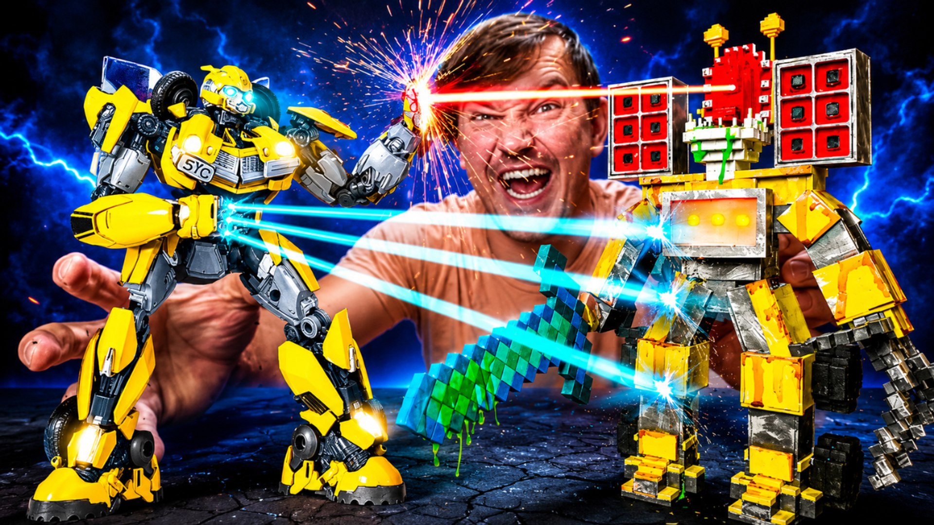Epic craft battle: Minecraft vs Transformers in the Skibidi world