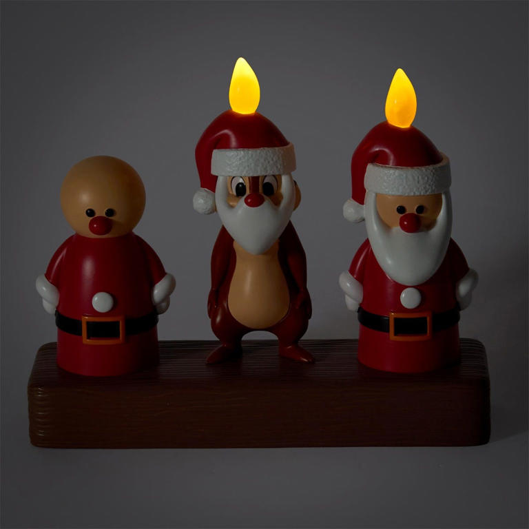 Disney Store's Christmas drop has a Dale candle and wreath ears