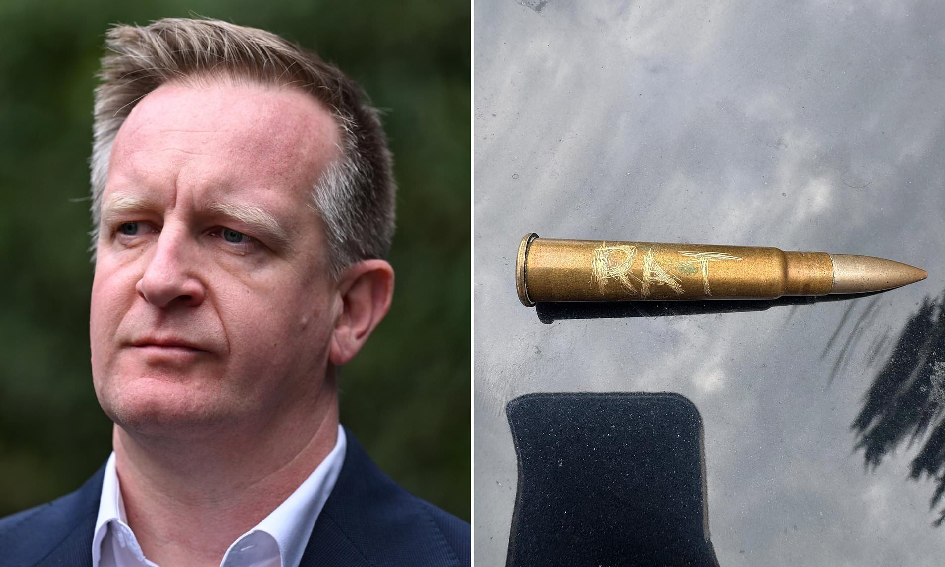 MP claims he found bullet engraved with chilling threat on his car bonnet