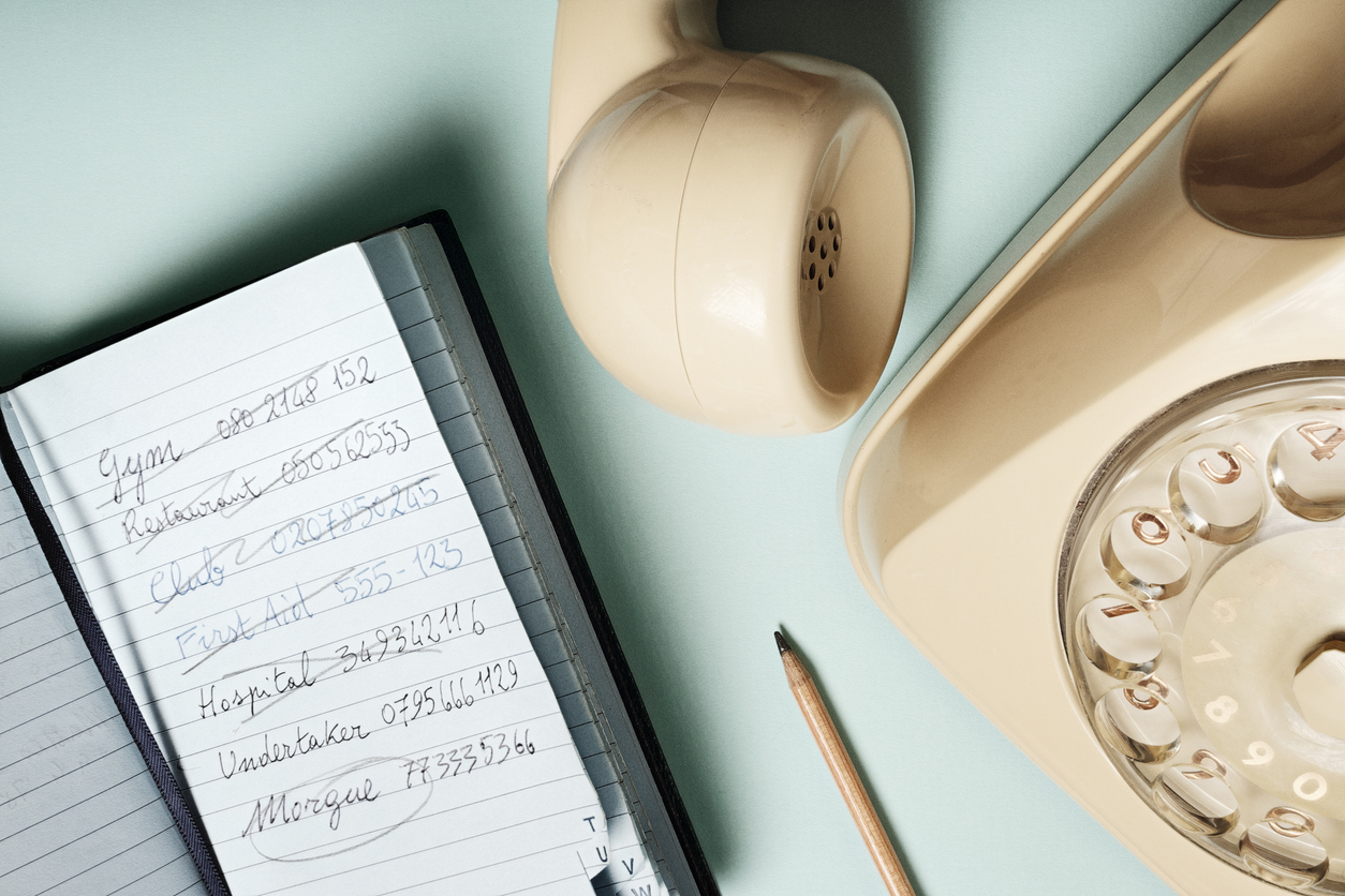 Things people used to keep written down because there was no cloud backup