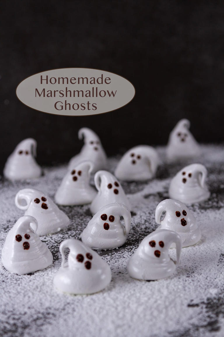 Homemade marshmallow ghosts