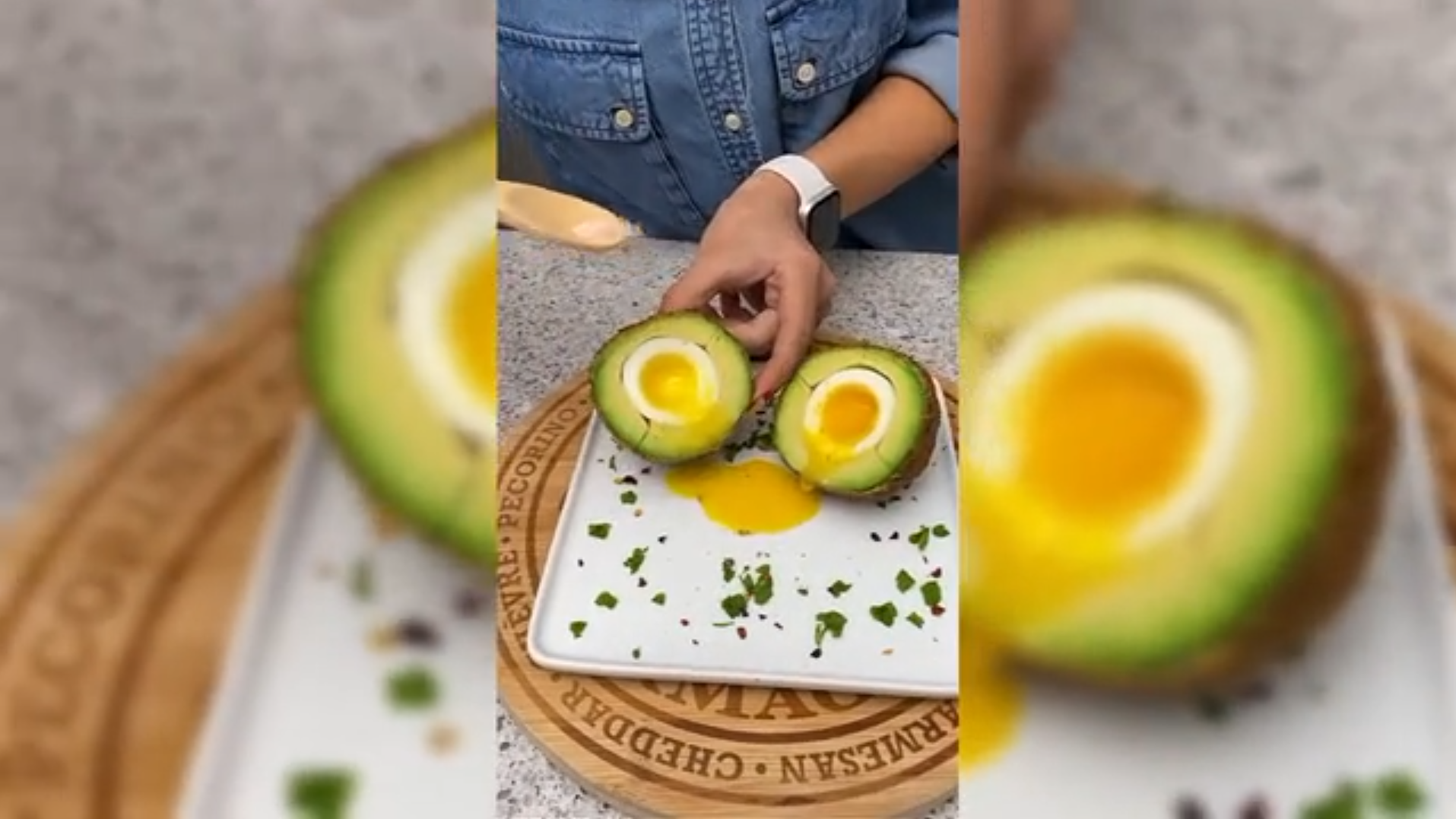 Homemade dish with a cutaway view