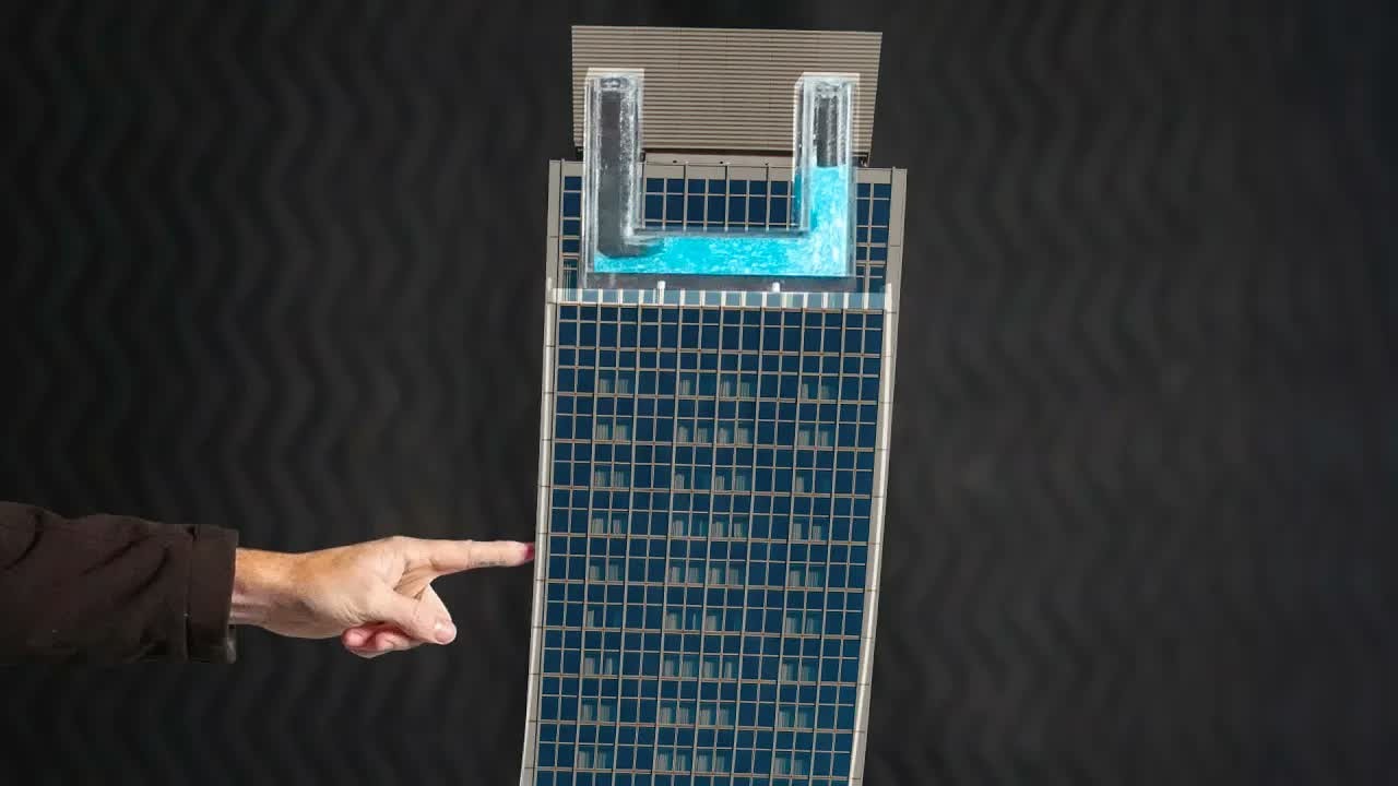 How a skyscraper uses just 0.5% to 2% of its weight in water to reduce ...