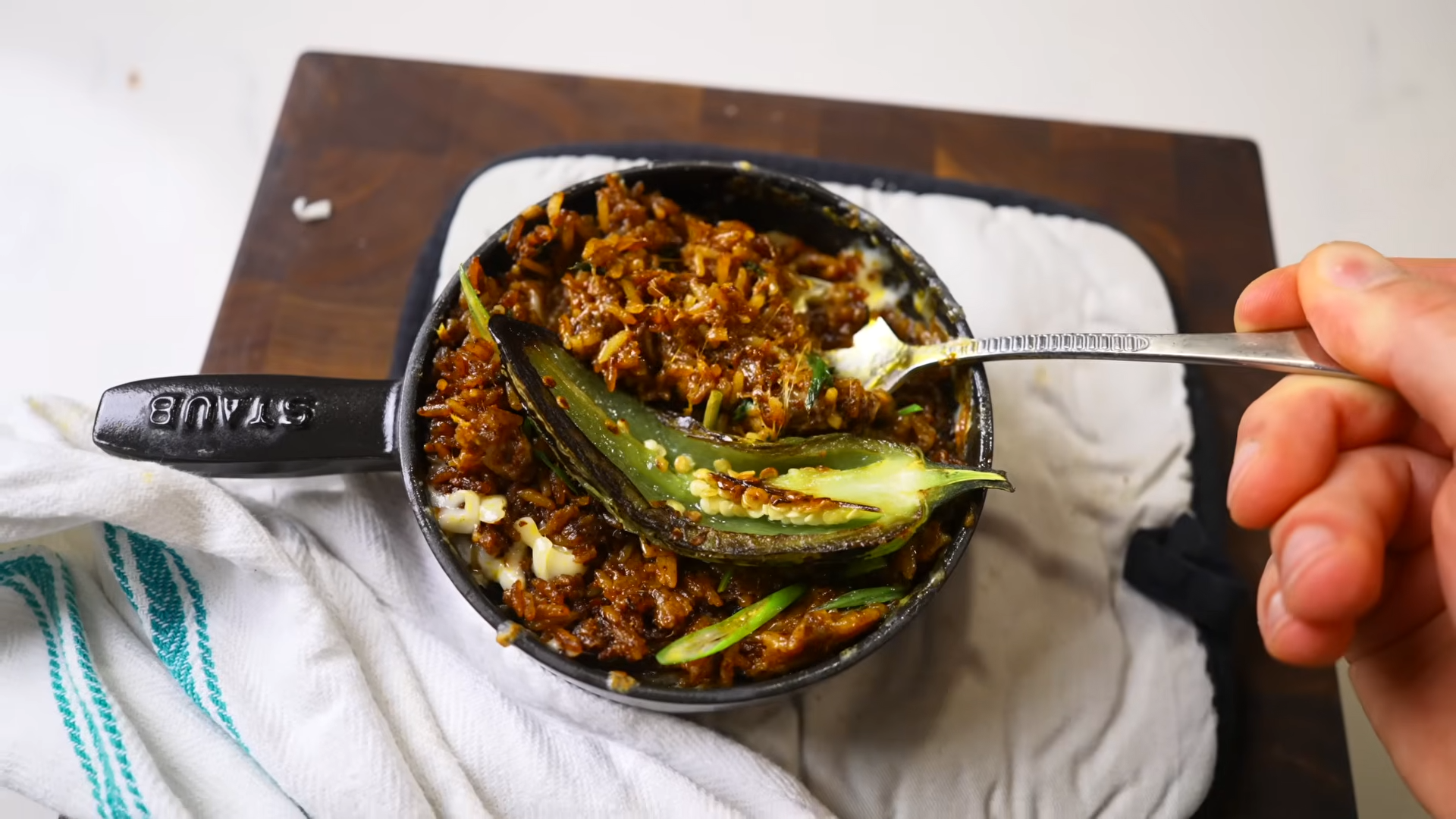 Smoky Mexican fried rice without a wok