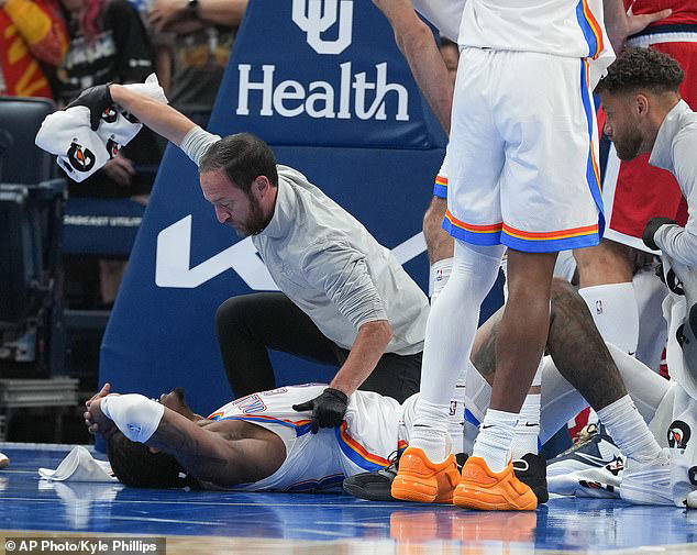 NBA players are left inconsolable after witnessing Thunder star Jalen ...