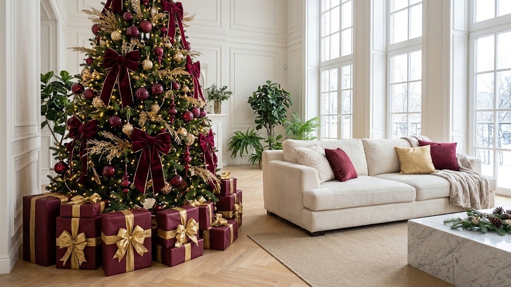 Burgundy Christmas decor: 15 rich looks that make your home feel like a ...