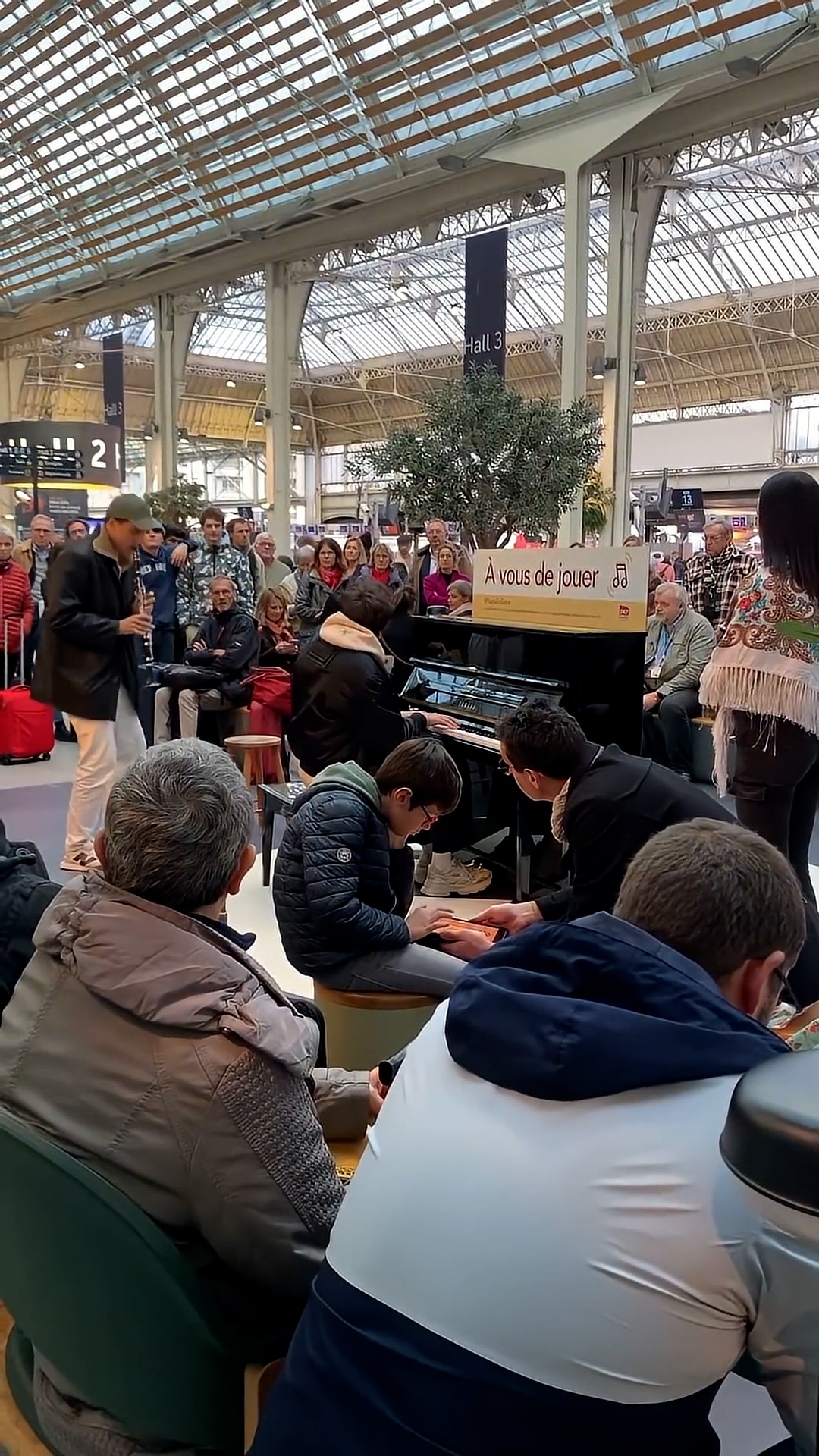 What happens when a stranger asks for Swan Lake at a train station?